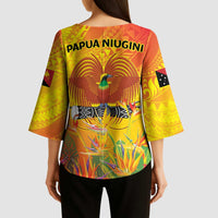 Papua New Guinea Unity in Diversity Kimono Sleeve Blouse 50th Indipendens Papua Niugini - Polynesian Pride