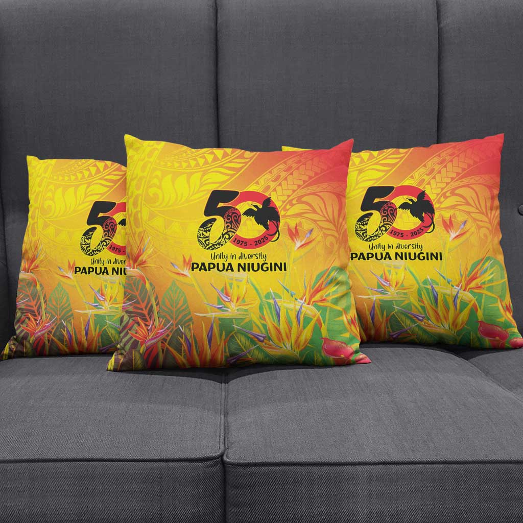 Papua New Guinea Unity in Diversity Pillow Cover 50th Indipendens Papua Niugini - Polynesian Pride