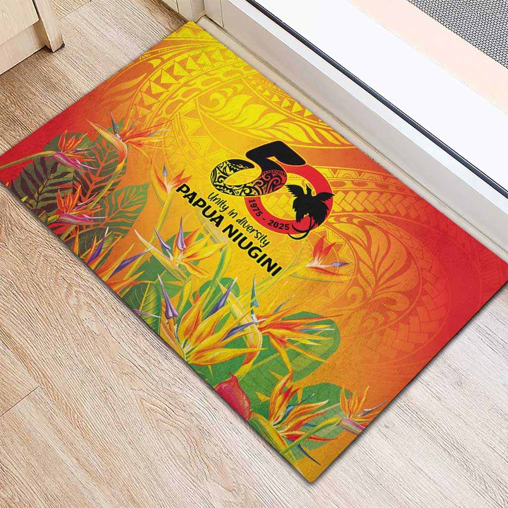 Papua New Guinea Unity in Diversity Rubber Doormat 50th Indipendens Papua Niugini