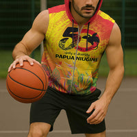 Papua New Guinea Unity in Diversity Sleeveless Zip Hoodie 50th Indipendens Papua Niugini - Polynesian Pride