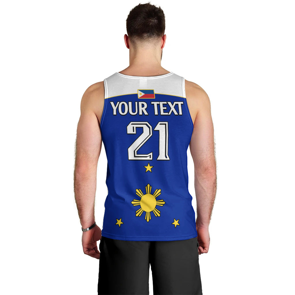 (Custom Text And Number) Philippines Concept Home Football Men Tank Top Pilipinas Flag White Style 2023 LT9 - Polynesian Pride