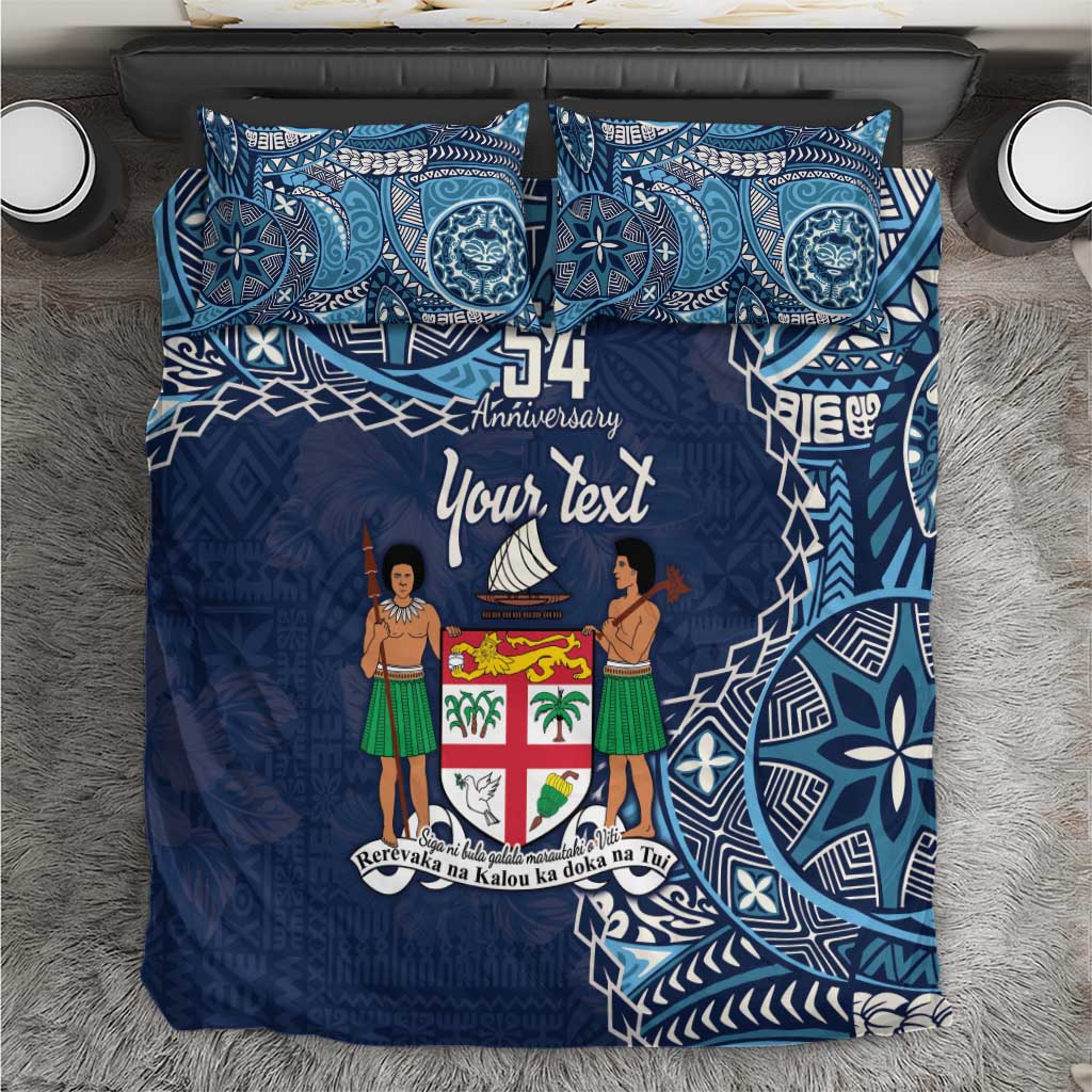 Personalised Fiji 54th Anniversary Bedding Set Siga Ni Bula Galala Marautaki O Viti LT9