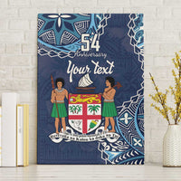 Personalised Fiji 54th Anniversary Canvas Wall Art Siga Ni Bula Galala Marautaki O Viti LT9