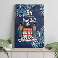Personalised Fiji 54th Anniversary Canvas Wall Art Siga Ni Bula Galala Marautaki O Viti LT9