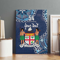 Personalised Fiji 54th Anniversary Canvas Wall Art Siga Ni Bula Galala Marautaki O Viti LT9