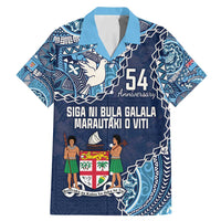 Personalised Fiji 54th Anniversary Family Matching Mermaid Dress and Hawaiian Shirt Siga Ni Bula Galala Marautaki O Viti LT9