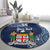 Personalised Fiji 54th Anniversary Round Carpet Siga Ni Bula Galala Marautaki O Viti LT9