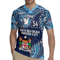 Personalised Fiji 54th Anniversary Rugby Jersey Siga Ni Bula Galala Marautaki O Viti LT9