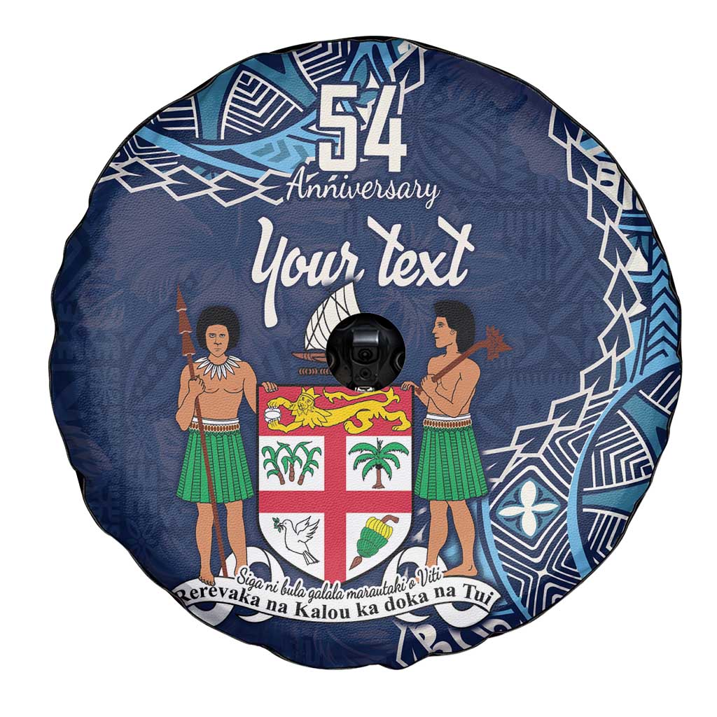 Personalised Fiji 54th Anniversary Spare Tire Cover Siga Ni Bula Galala Marautaki O Viti LT9