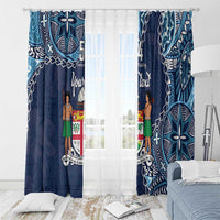 Personalised Fiji 54th Anniversary Window Curtain Siga Ni Bula Galala Marautaki O Viti LT9