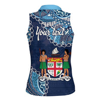 Personalised Fiji 54th Anniversary Women Sleeveless Polo Shirt Siga Ni Bula Galala Marautaki O Viti LT9