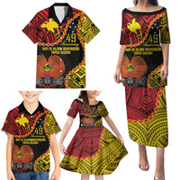 Personalised Papua New Guinea 49th Anniversary Family Matching Puletasi and Hawaiian Shirt Hapi De bilong Indipendens Papua Niugini LT9 - Polynesian Pride