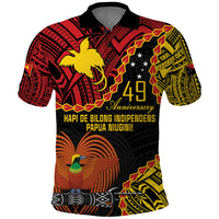 Personalised Papua New Guinea 49th Anniversary Polo Shirt Hapi De bilong Indipendens Papua Niugini