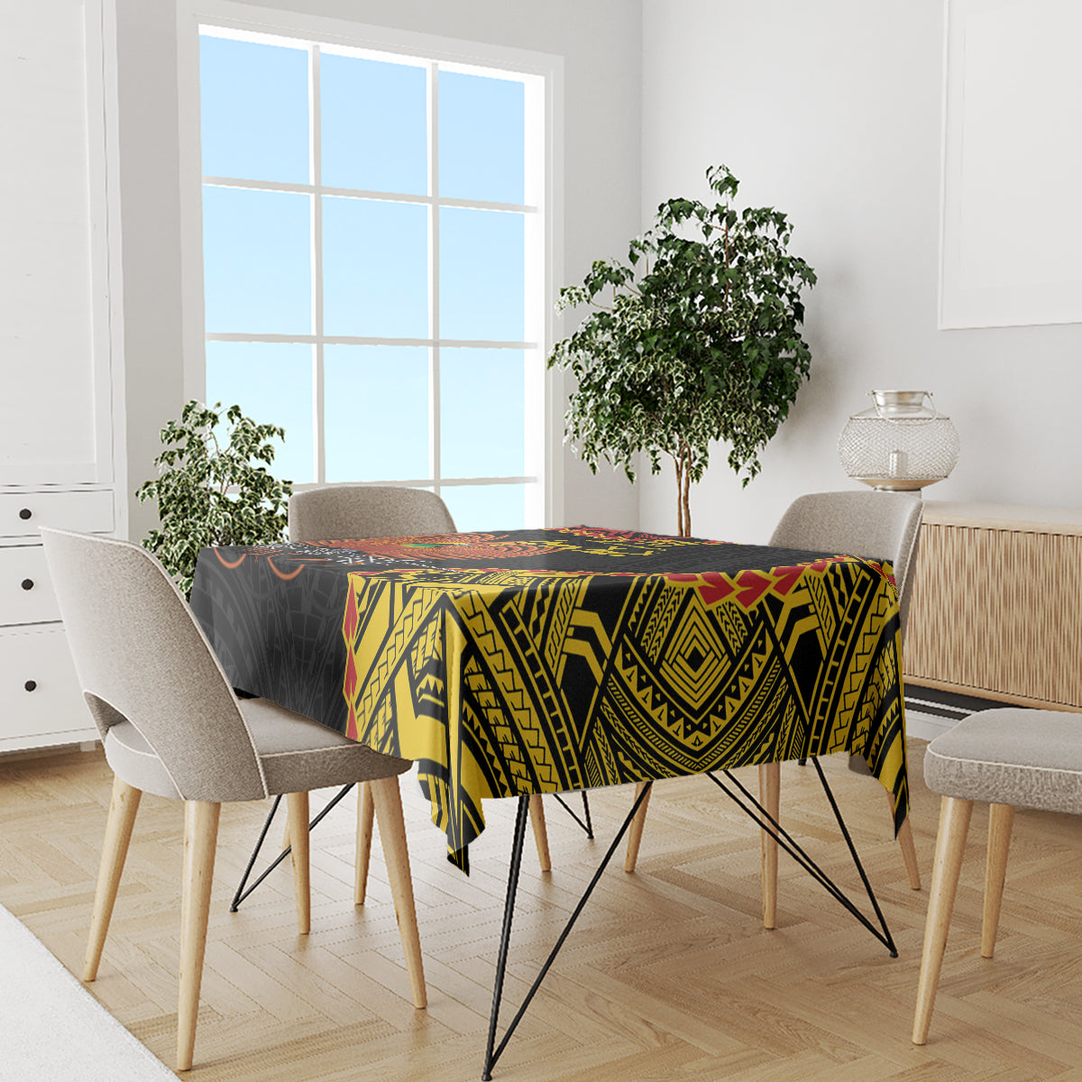 Personalised Papua New Guinea 49th Anniversary Tablecloth Hapi De bilong Indipendens Papua Niugini