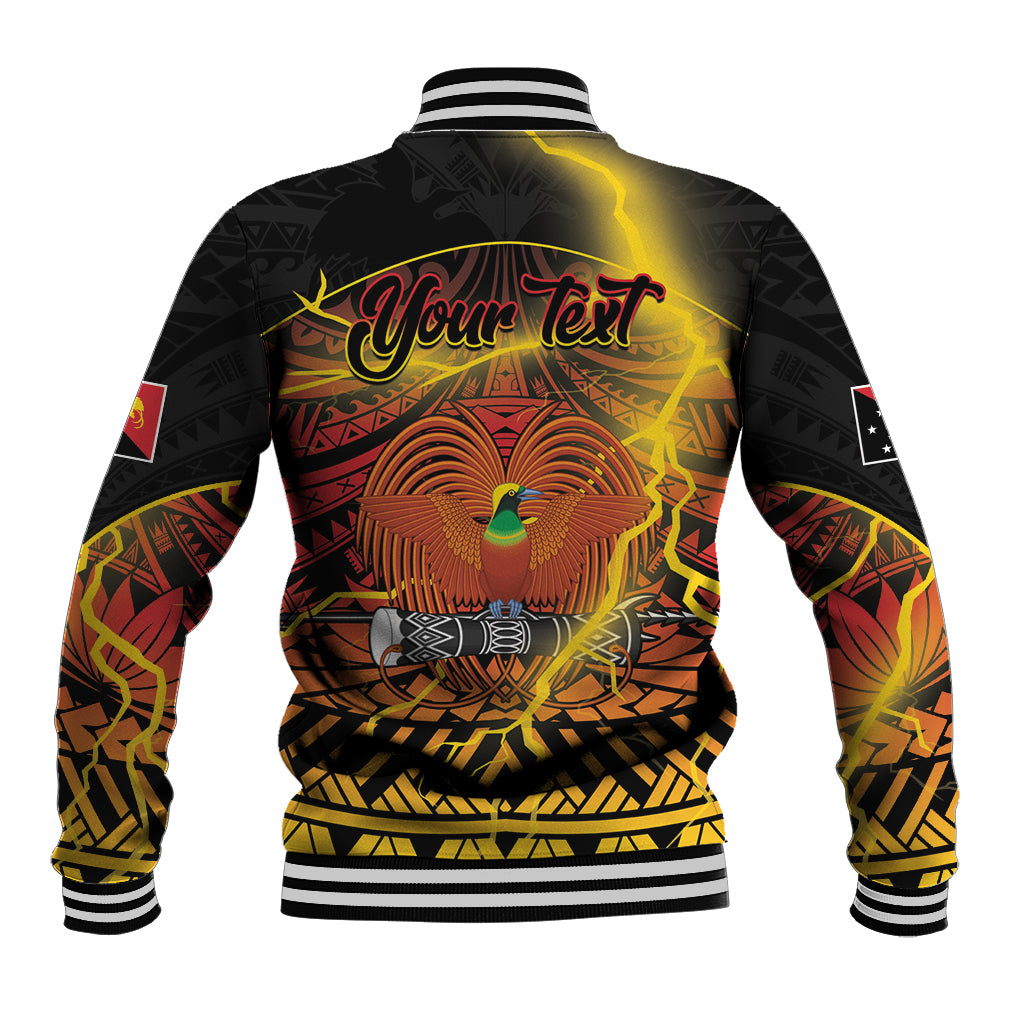 Personalised Papua New Guinea 49th Anniversary Baseball Jacket Bird of Paradise Unity In Diversity