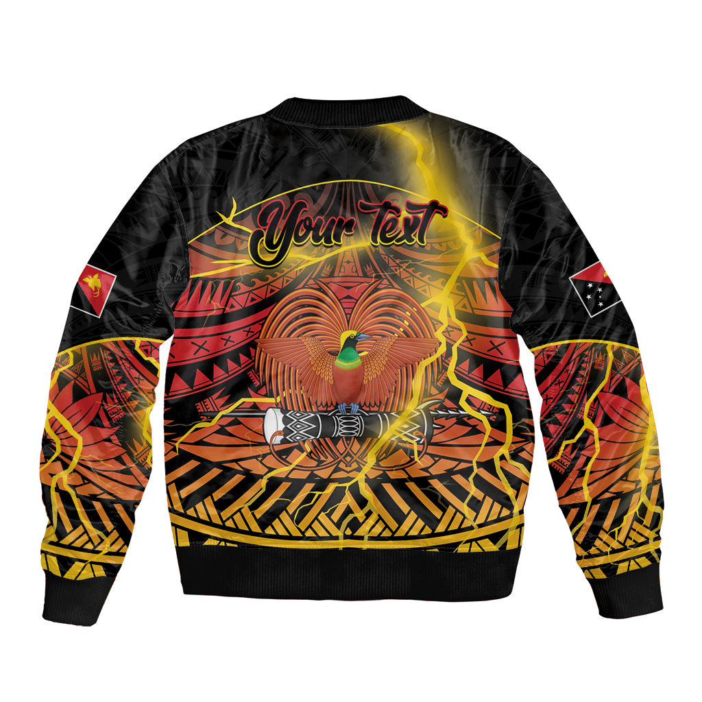 Personalised Papua New Guinea 49th Anniversary Bomber Jacket Bird of Paradise Unity In Diversity