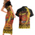 Personalised Papua New Guinea 49th Anniversary Couples Matching Short Sleeve Bodycon Dress and Hawaiian Shirt Bird of Paradise Unity In Diversity