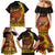 Personalised Papua New Guinea 49th Anniversary Family Matching Mermaid Dress and Hawaiian Shirt Bird of Paradise Unity In Diversity