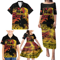 Personalised Papua New Guinea 49th Anniversary Family Matching Puletasi and Hawaiian Shirt Bird of Paradise Unity In Diversity LT9 - Polynesian Pride