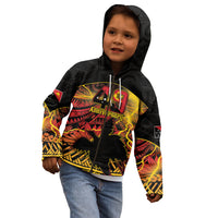 Personalised Papua New Guinea 49th Anniversary Kid Hoodie Bird of Paradise Unity In Diversity