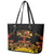 Personalised Papua New Guinea 49th Anniversary Leather Tote Bag Bird of Paradise Unity In Diversity