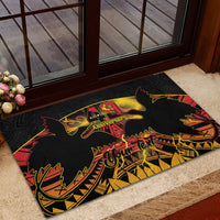 Personalised Papua New Guinea 49th Anniversary Rubber Doormat Bird of Paradise Unity In Diversity