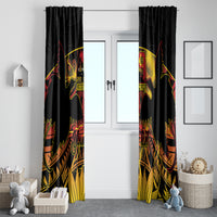 Personalised Papua New Guinea 49th Anniversary Window Curtain Bird of Paradise Unity In Diversity