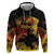 Personalised Papua New Guinea 49th Anniversary Zip Hoodie Bird of Paradise Unity In Diversity