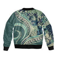 Hawaiian Hibiscus Tribal Vintage Motif Bomber Jacket Ver 1