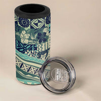 Hawaiian Hibiscus Tribal Vintage Motif 4 in 1 Can Cooler Tumbler Ver 1
