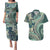 Hawaiian Hibiscus Tribal Vintage Motif Couples Matching Puletasi and Hawaiian Shirt Ver 1