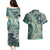 Hawaiian Hibiscus Tribal Vintage Motif Couples Matching Puletasi and Hawaiian Shirt Ver 1
