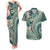 Hawaiian Hibiscus Tribal Vintage Motif Couples Matching Tank Maxi Dress and Hawaiian Shirt Ver 1