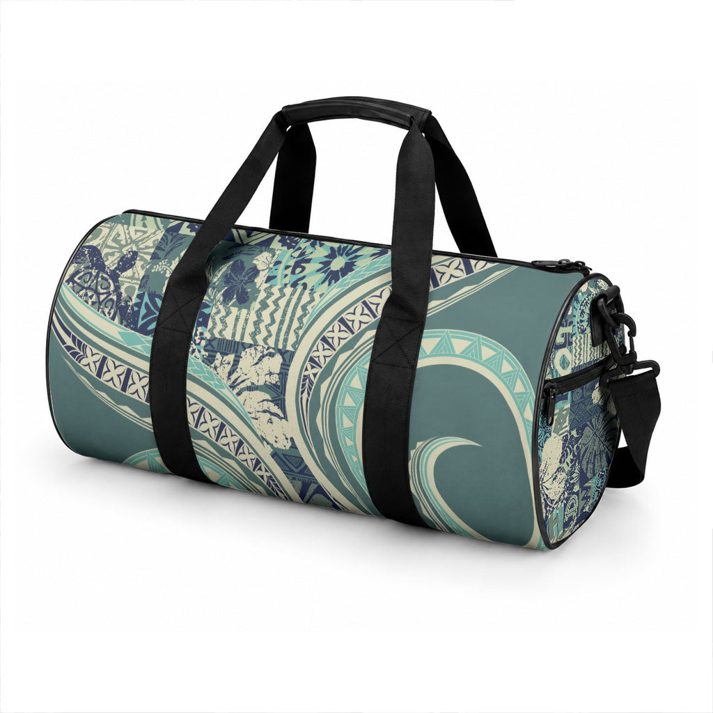 Hawaiian Hibiscus Tribal Vintage Motif Duffle Bag Ver 1 LT9 - Polynesian Pride