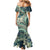 Hawaiian Hibiscus Tribal Vintage Motif Family Matching Mermaid Dress and Hawaiian Shirt Ver 1