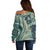 Hawaiian Hibiscus Tribal Vintage Motif Off Shoulder Sweater Ver 1