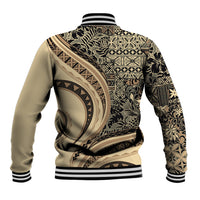 Hawaiian Hibiscus Tribal Vintage Motif Baseball Jacket Ver 2