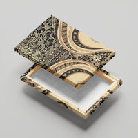 Hawaiian Hibiscus Tribal Vintage Motif Canvas Wall Art Ver 2