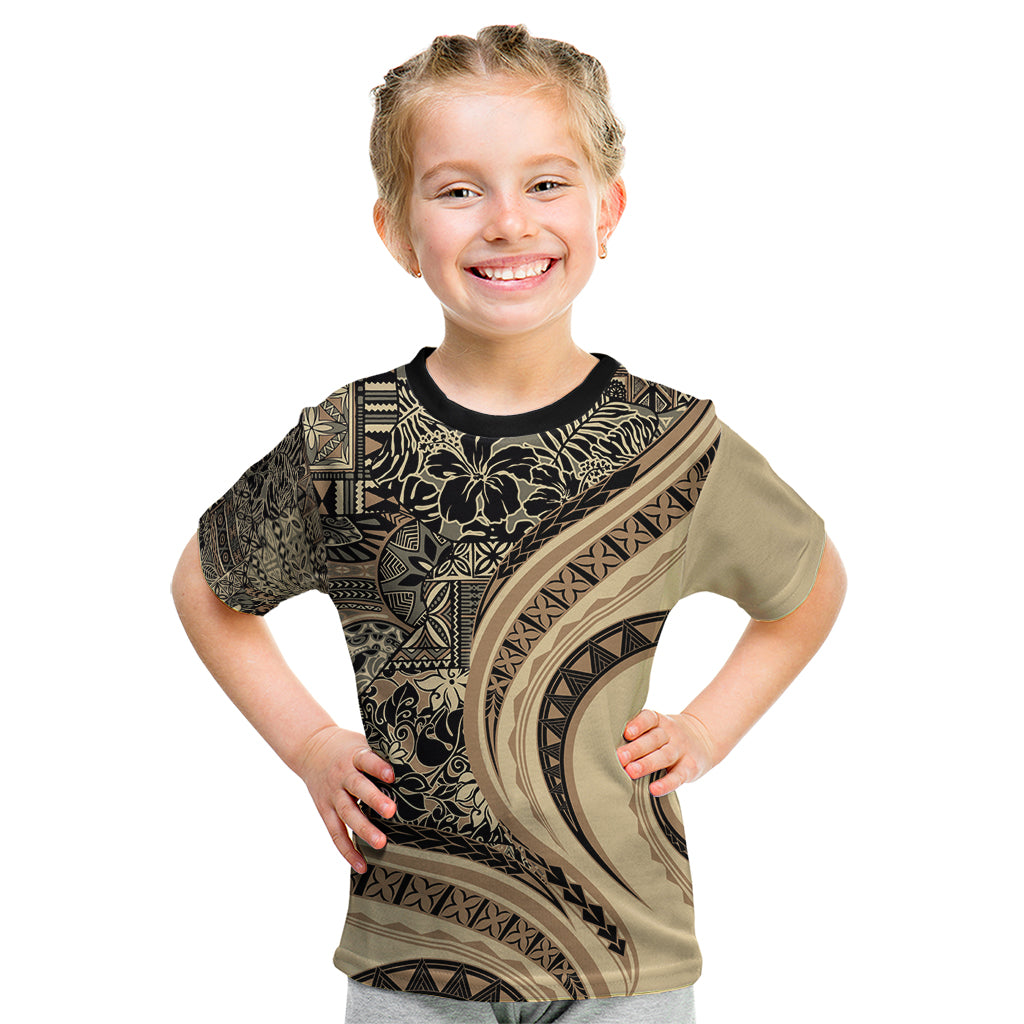 Hawaiian Hibiscus Tribal Vintage Motif Kid T Shirt Ver 2