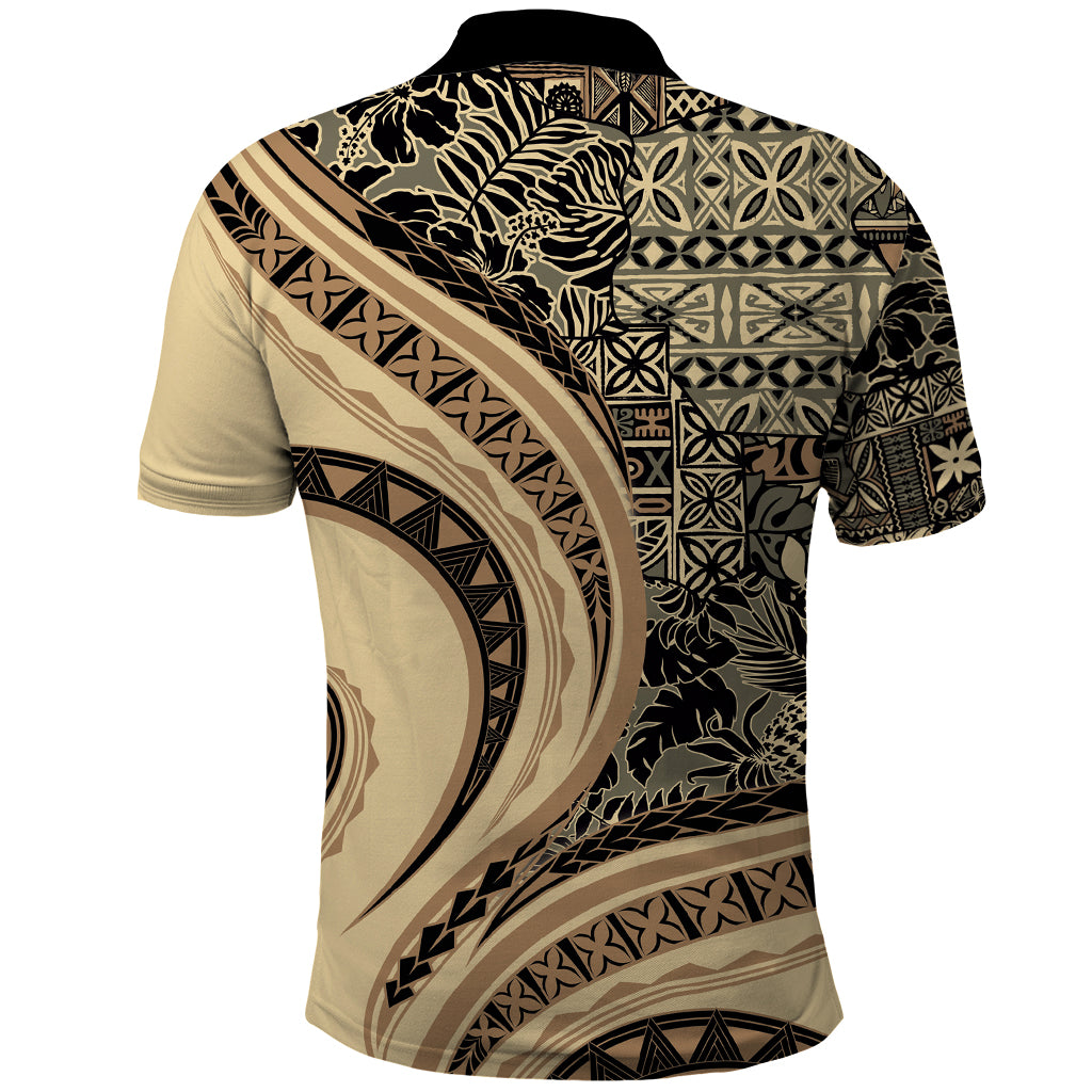Hawaiian Hibiscus Tribal Vintage Motif Polo Shirt Ver 2 LT9 - Polynesian Pride