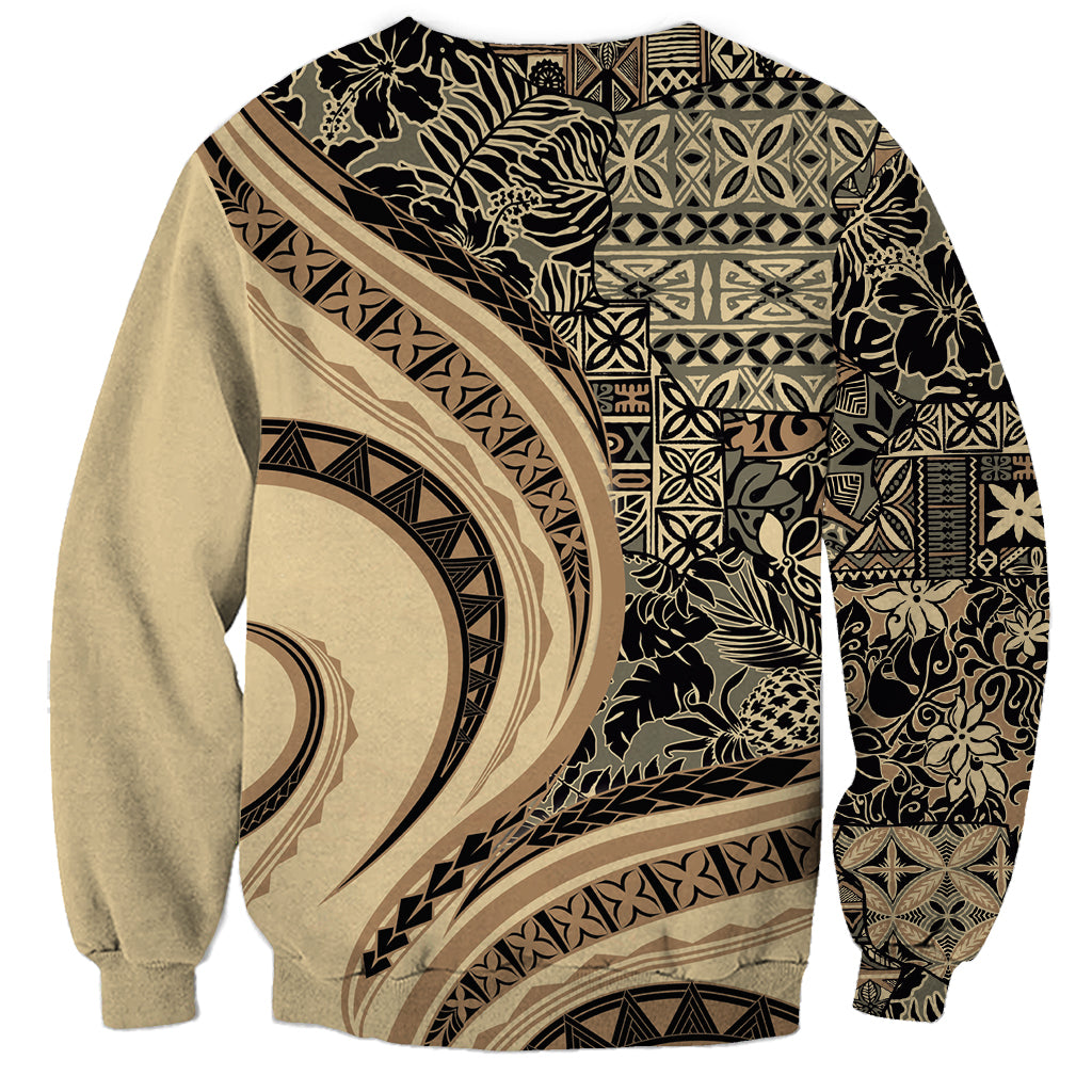 Hawaiian Hibiscus Tribal Vintage Motif Sweatshirt Ver 2