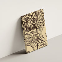 Hawaiian Hibiscus Tribal Vintage Motif Canvas Wall Art Ver 3