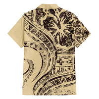 Hawaiian Hibiscus Tribal Vintage Motif Family Matching Summer Maxi Dress and Hawaiian Shirt Ver 3 LT9 - Polynesian Pride