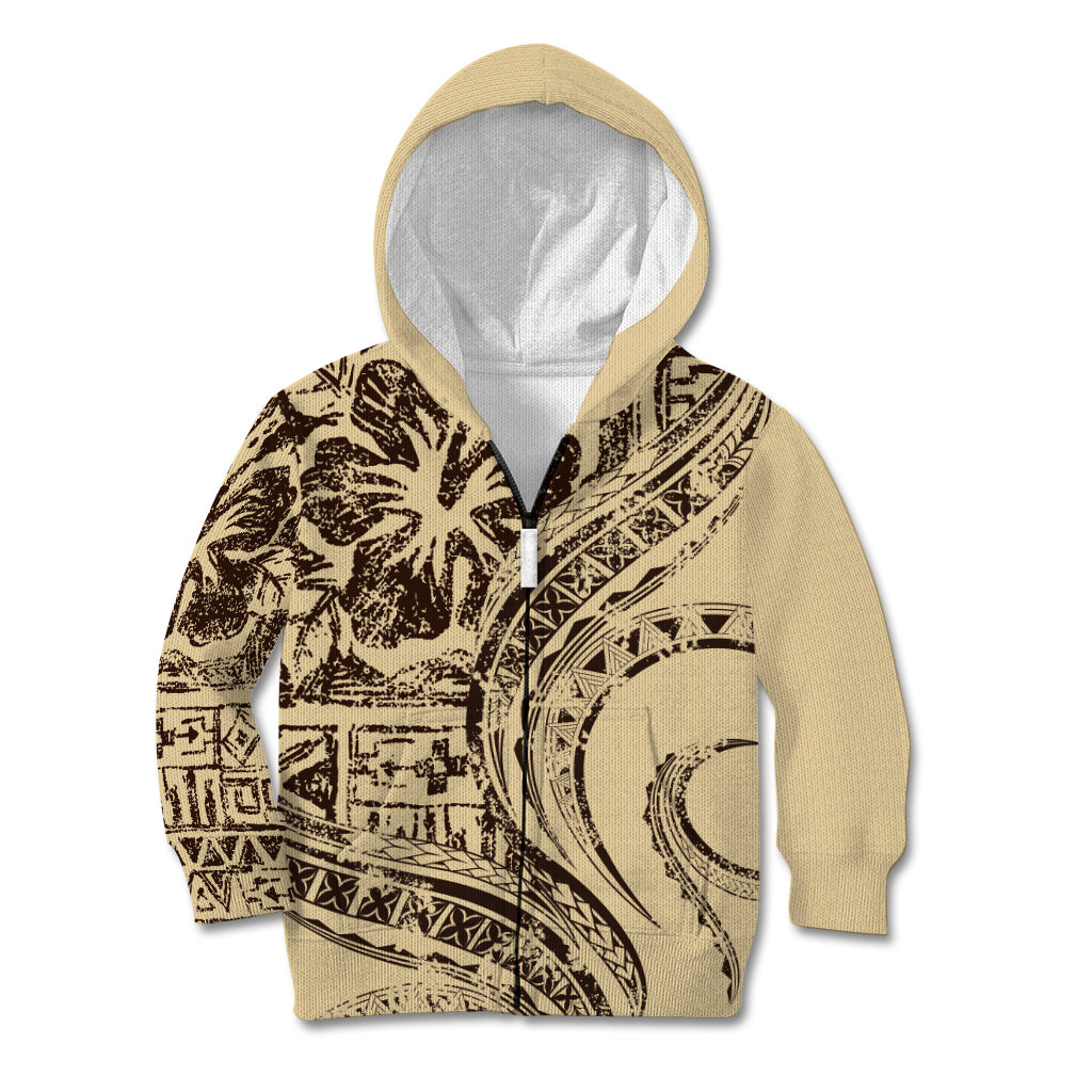 Hawaiian Hibiscus Tribal Vintage Motif Kid Hoodie Ver 3