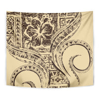Hawaiian Hibiscus Tribal Vintage Motif Tapestry Ver 3