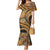 Hawaiian Hibiscus Tribal Vintage Motif Family Matching Mermaid Dress and Hawaiian Shirt Ver 4