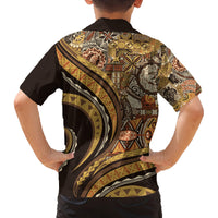 Hawaiian Hibiscus Tribal Vintage Motif Family Matching Puletasi and Hawaiian Shirt Ver 4 LT9 - Polynesian Pride