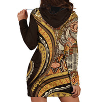 Hawaiian Hibiscus Tribal Vintage Motif Hoodie Dress Ver 4