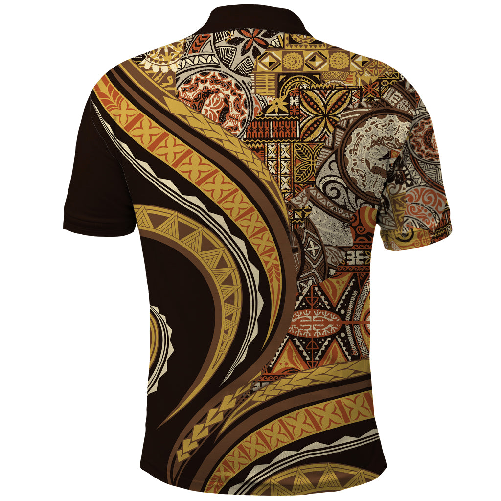 Hawaiian Hibiscus Tribal Vintage Motif Polo Shirt Ver 4