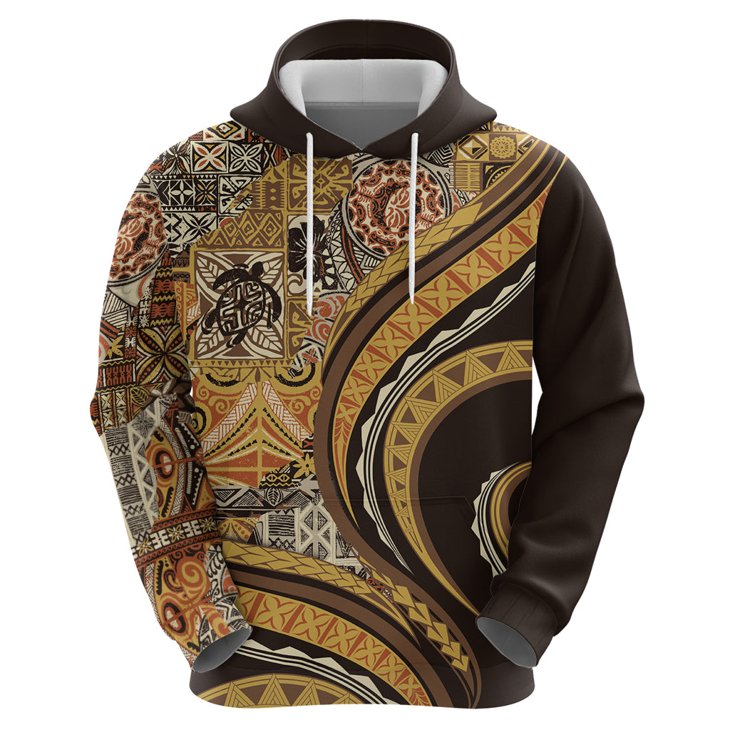 Hawaiian Hibiscus Tribal Vintage Motif Zip Hoodie Ver 4